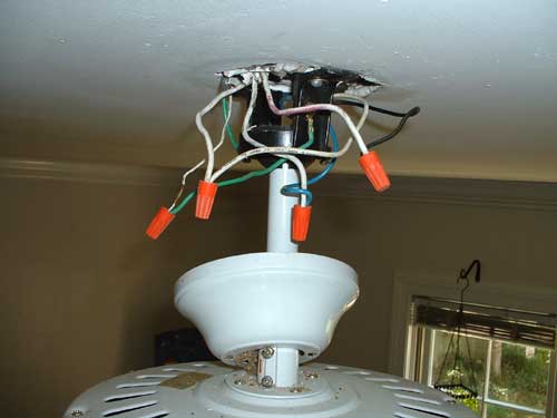 Installing A Ceiling Fan Without, Hooking Up A Ceiling Fan